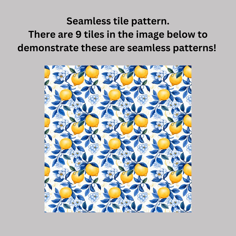 Mediterranean lemons pattern