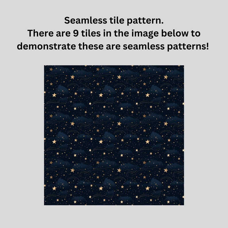 Celestial Digital Paper: Navy & Gold Starry Night Textures (digital ...