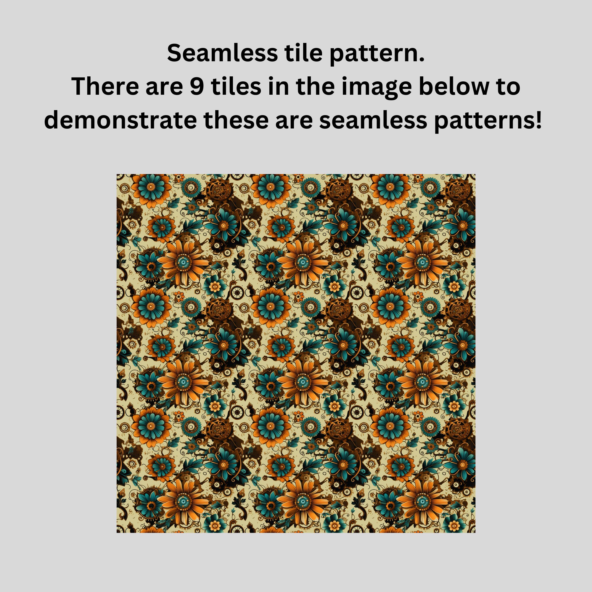 Floral Steampunk Pattern Print Blanket