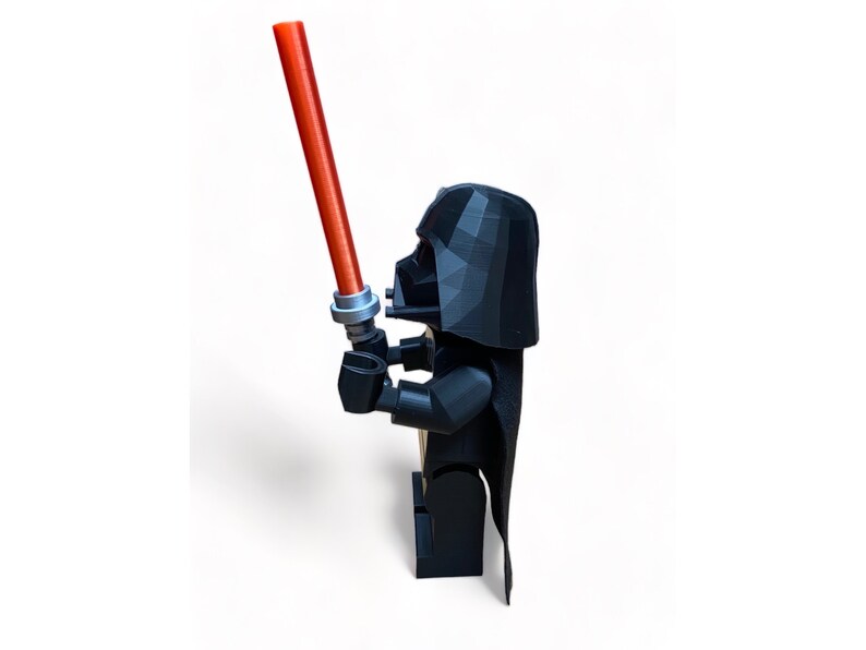 Minifig Darth Vader Bianco Custom – Fatto A Mano, Stampato, Per Mattoncini Compatibili Star Wars - 4