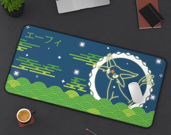Shiny Espeon Psychic type - MousePad, Desk Mat, XXL Extended Mousepad, Large Gamer Pad, Gift for PKM and Anime Fans, TCG Playmat