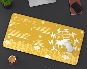 Jolteon Thunder type - MousePad, Desk Mat, XXL Extended Mousepad, Giant Mouse Pad, Large Gamer Pad, Gift for PKM and Anime Fans, TCG Playmat