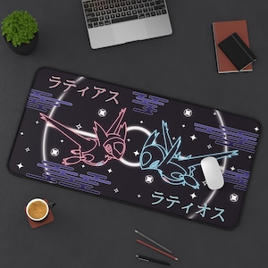 Red and Blue Dragon type-MousePad, Desk Mat, XXL Extended, Giant Mouse Pad, Large Gamer Pad, Gift for PKM and Anime Fans, TCG Playmat