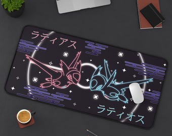 Red and Blue Dragon type-MousePad, Desk Mat, XXL Extended, Giant Mouse Pad, Large Gamer Pad, Gift for PKM and Anime Fans, TCG Playmat