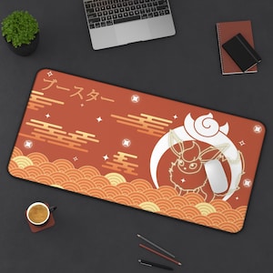 Flareon Firetype - MousePad, Desk Mat, XXL Extended Mousepad, Giant Mouse Pad, Large Gamer Pad, Gift for PKM and Anime Fans, TCG Playmat
