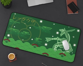 Rayquaza Pkm - MousePad, Desk Mat, XXL Extended Mousepad, Giant Mouse Pad, Large Gamer Pad, Gift for PKM and Anime Fans, TCG Playmat