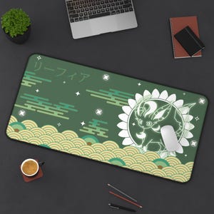 Leafeon Grasstype-MousePad, Desk Mat, XXL Extended Mousepad, Giant Mouse Pad, Large Gamer Pad, Gift for PKM and Anime Fans, TCG Playmat