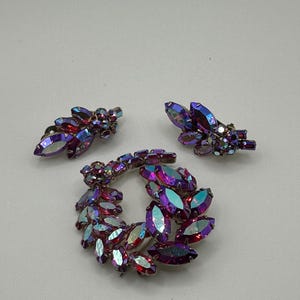 Vintage Sherman Brooch & Clip-On Earrings Set