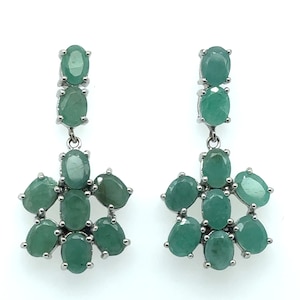 Agate & Silver Vintage Earrings