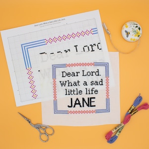 PDF Pattern - What a Sad Little Life Jane Cross Stitch