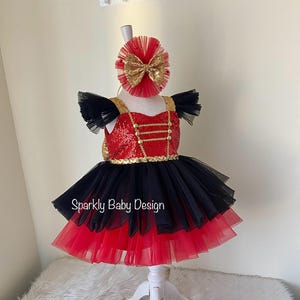 Baby Girl Circus Costume: Ringmaster Tutu Dress, Carnival Party Dress