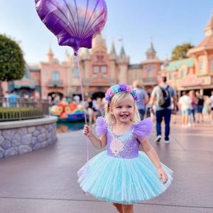 Mermaid Tutu Birthday Dress for Toddler Girl – Under the Sea Party Outfit – Smash Cake Baby Dress image 4