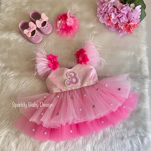 Hot Pink Girl Dress, Photoshoot Dress,Personalized pink sequin dress for birthday celebrations,Pink Sequin Tulle Dress,Pageant girl dress