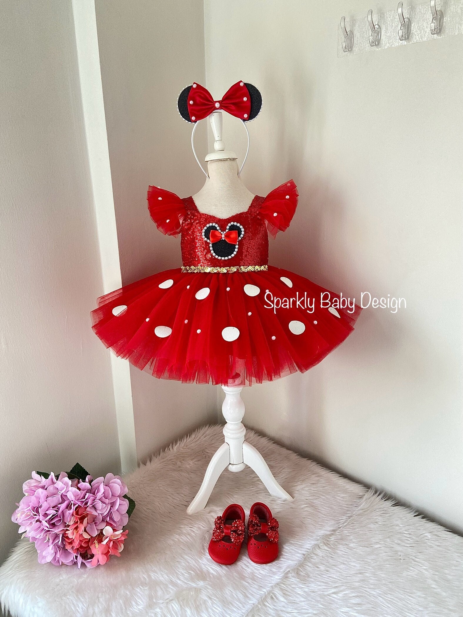 Red Minnie Mouse Dress Etsy