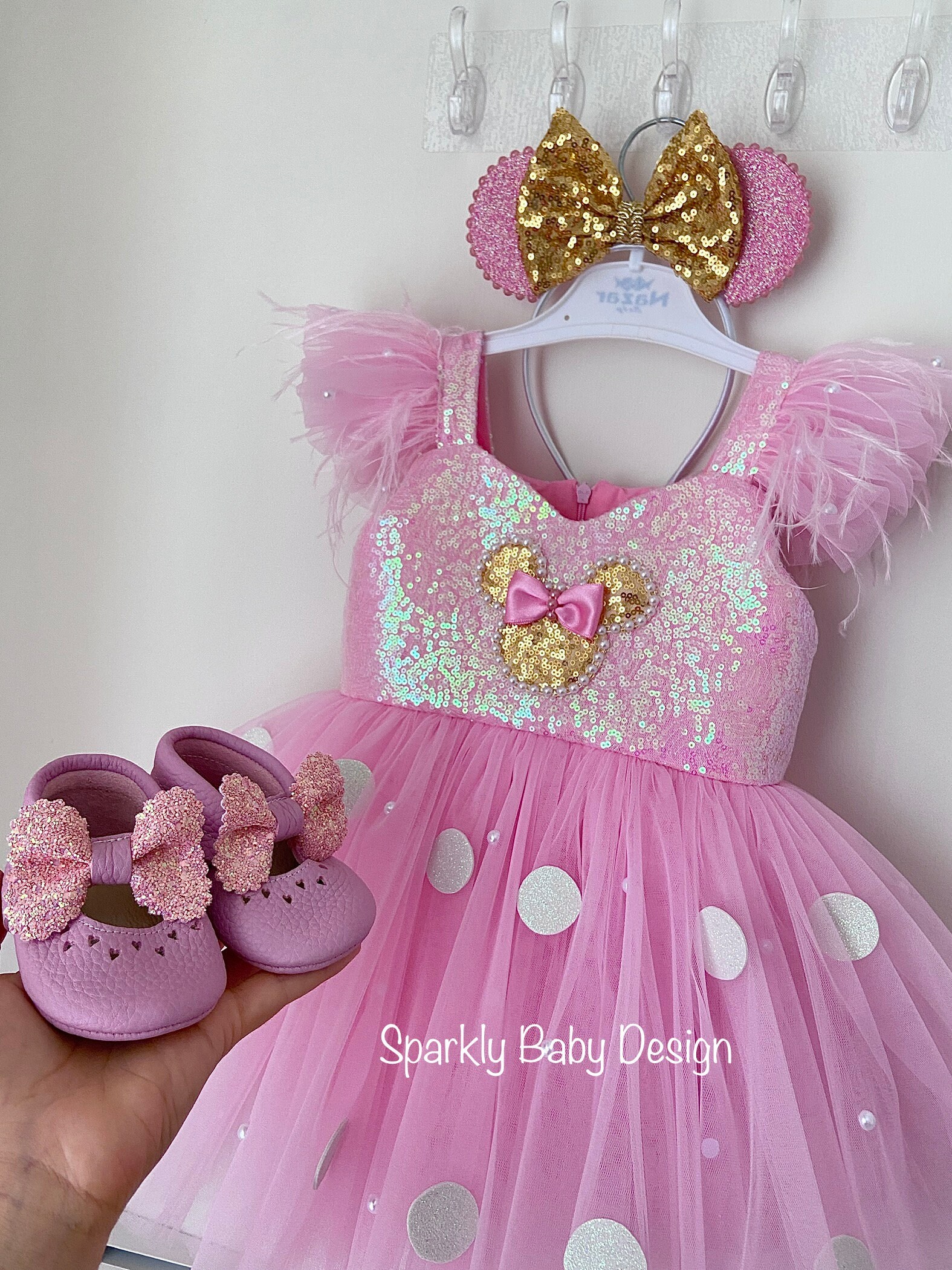Minnie Mouse Costume. Baby Girl Minnie Mouse Costume. Brithday Minnie Mouse Dress. Pink Minnie