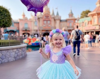 Handmade Mermaid Dress: Sequined Ariel Costume, Matching Hair Accessory