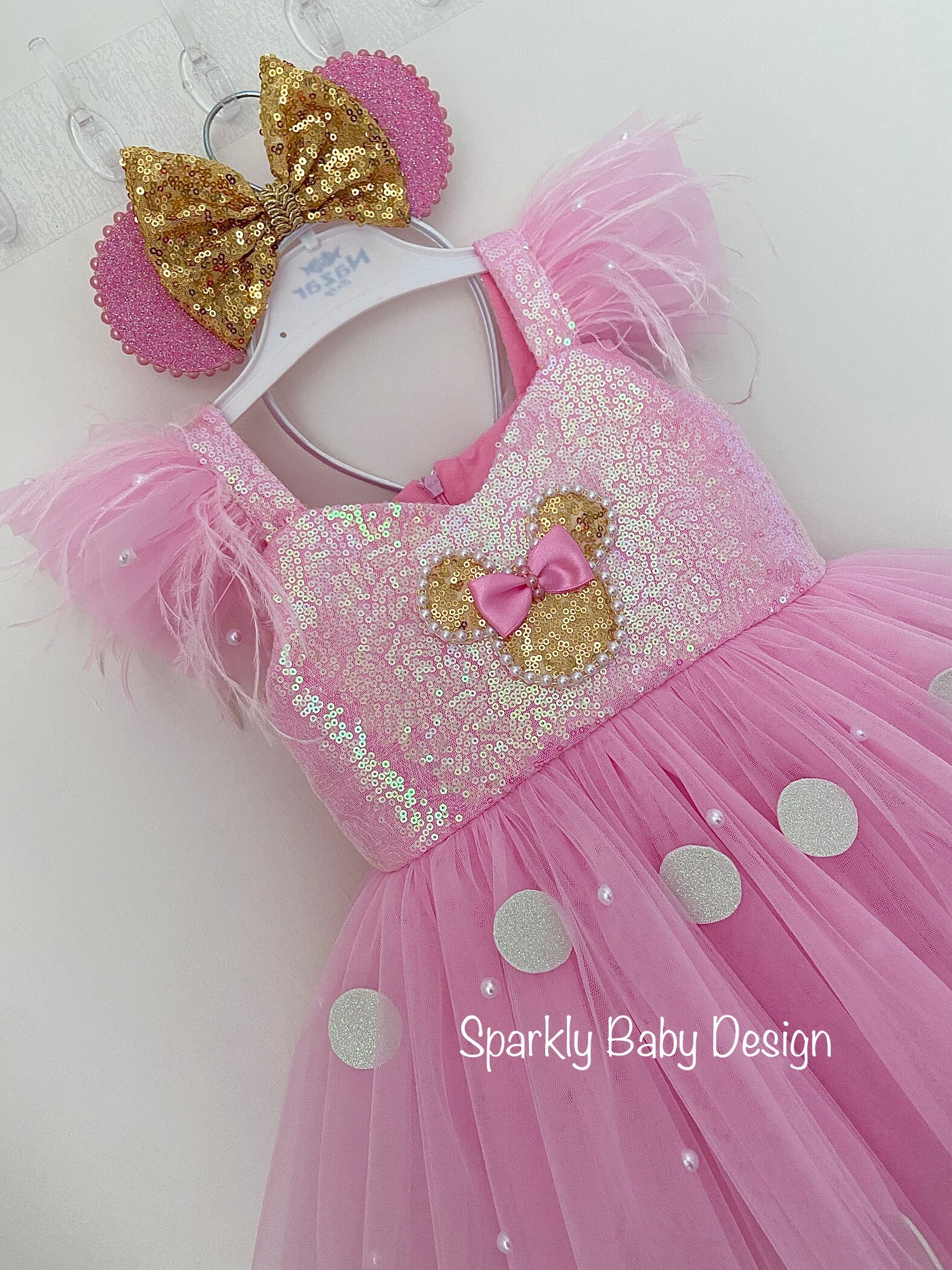 Minnie Mouse Costume. Baby Girl Minnie Mouse Costume. Brithday Minnie Mouse Dress. Pink Minnie