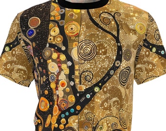 Artistic T-Shirt, Nightclub Shirt, Limited Edition, Designer Tee, Party Shirt, Gift for Artist, Klimt Inspired, Gift for her, Gift for Him