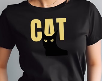Camiseta de gato negro: regalo para amantes de los gatos
