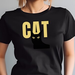 Black Cat Tee: Cat Lover Gift Shirt