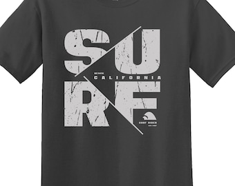Surf California Graphic Tee - Beach Vacation Shirt