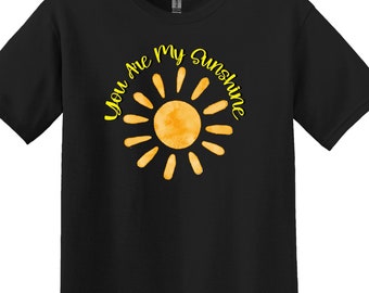 You Are My Sunshine Tee: Hand-Painted Sun Shirt, Inspirational Gift