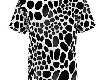 Voronoi T-Shirt: Black and White Abstract Geometric Design