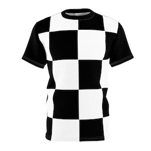 Checkered Flag Racing Shirt: Polyester Race Fan Tee