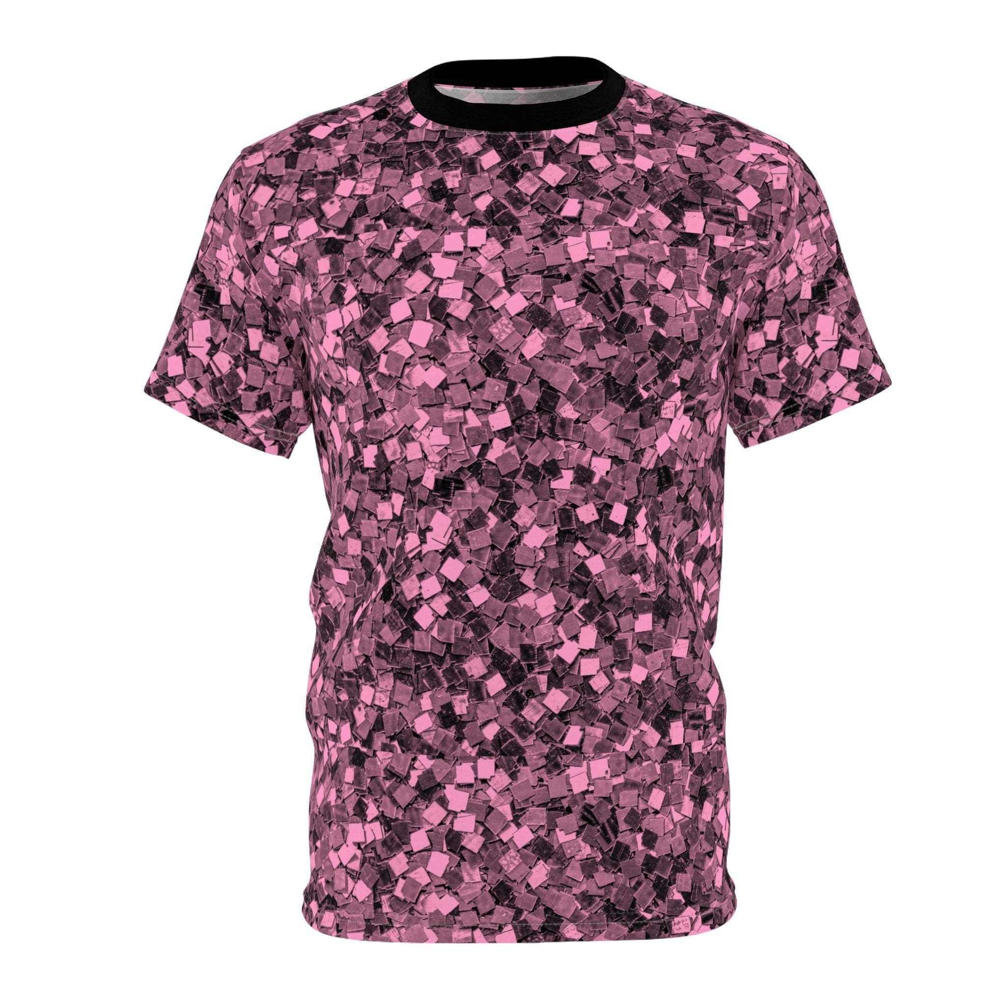 Pink Glitter Print Tee: Party, Events, Clubbing
