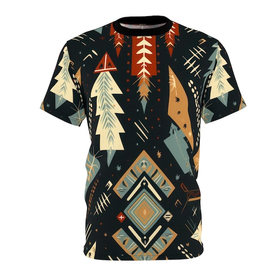 Tribal Print T-shirt: Unisex Festival Fashion Top - Etsy