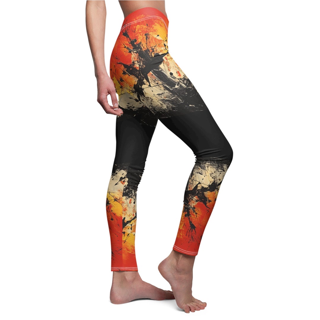 Art Print Leggings, Violet