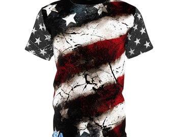 Distressed American Flag T-Shirt: Patriotic Veteran Gift