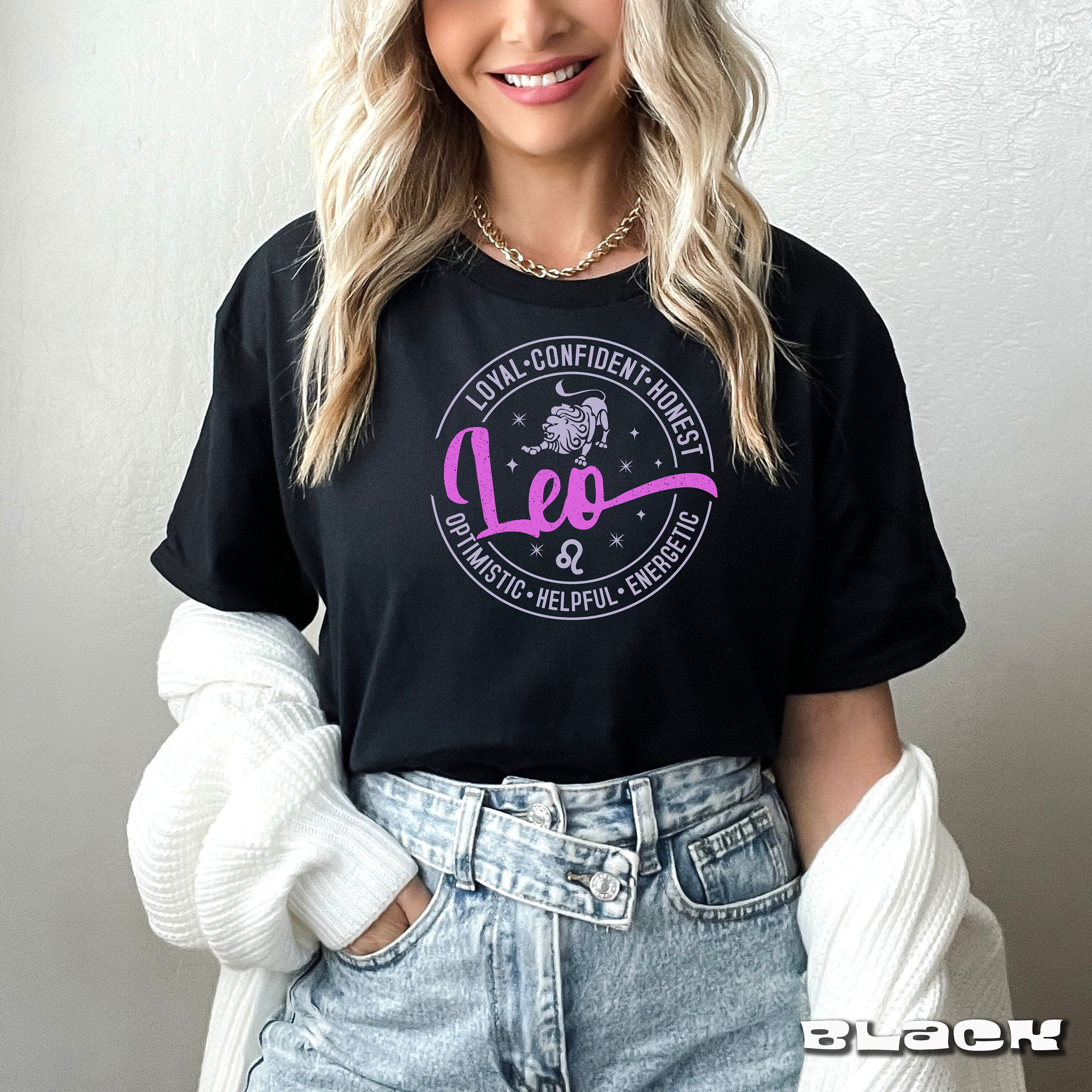 Leo Zodiac Sign T-shirt: Gildan Cotton Astrological Tee - Etsy