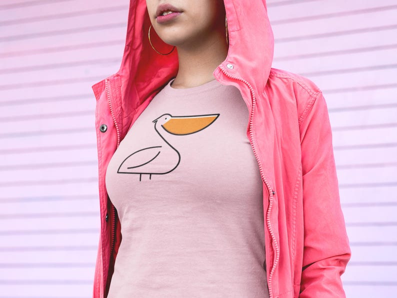 Cute Pelican Graphic Unisex Tee