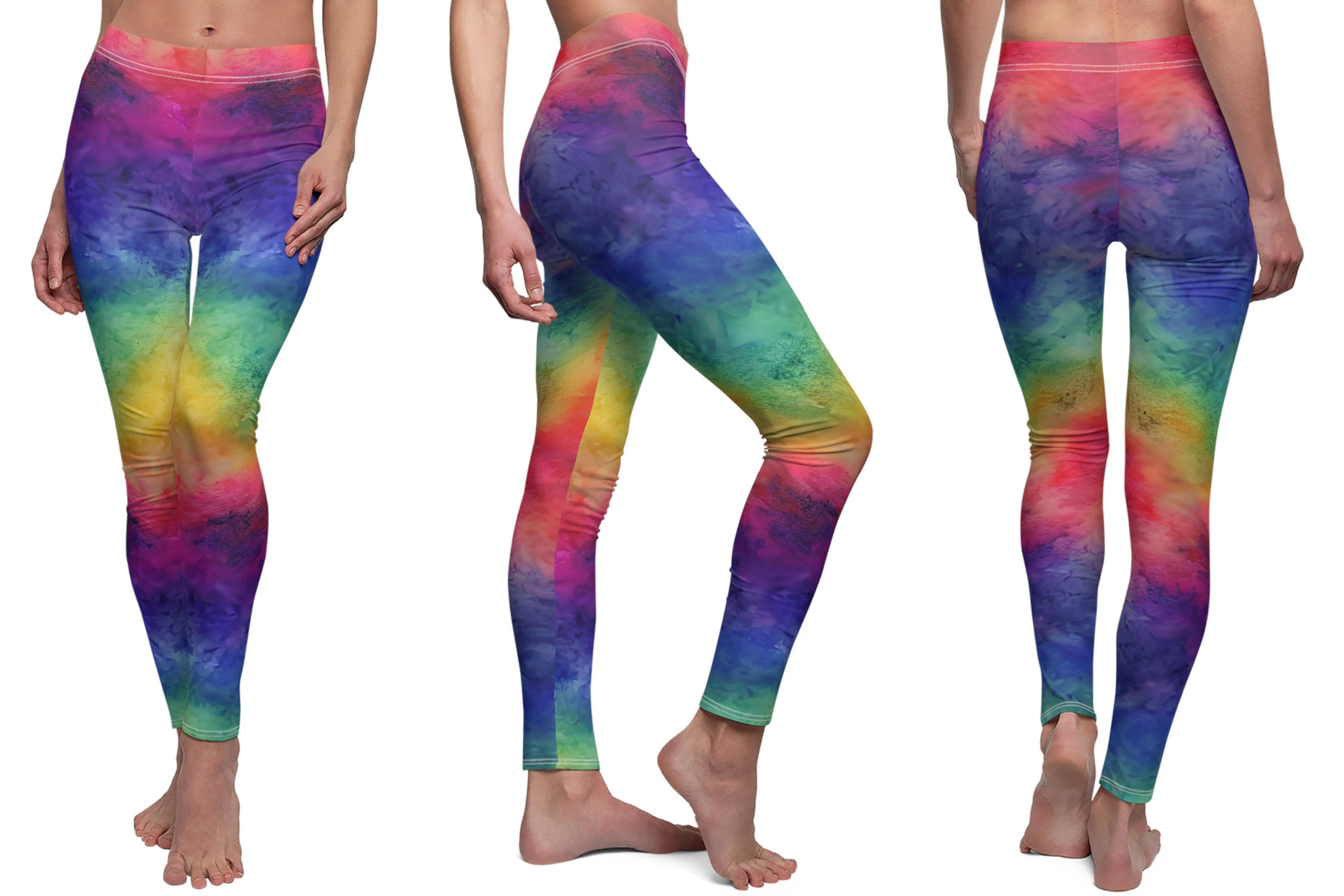 Pastel Rainbow Leggings Leggings for Women Women's Workout Leggings Pastel  Leggings Rainbow Yoga Pants Kind People Leggings 