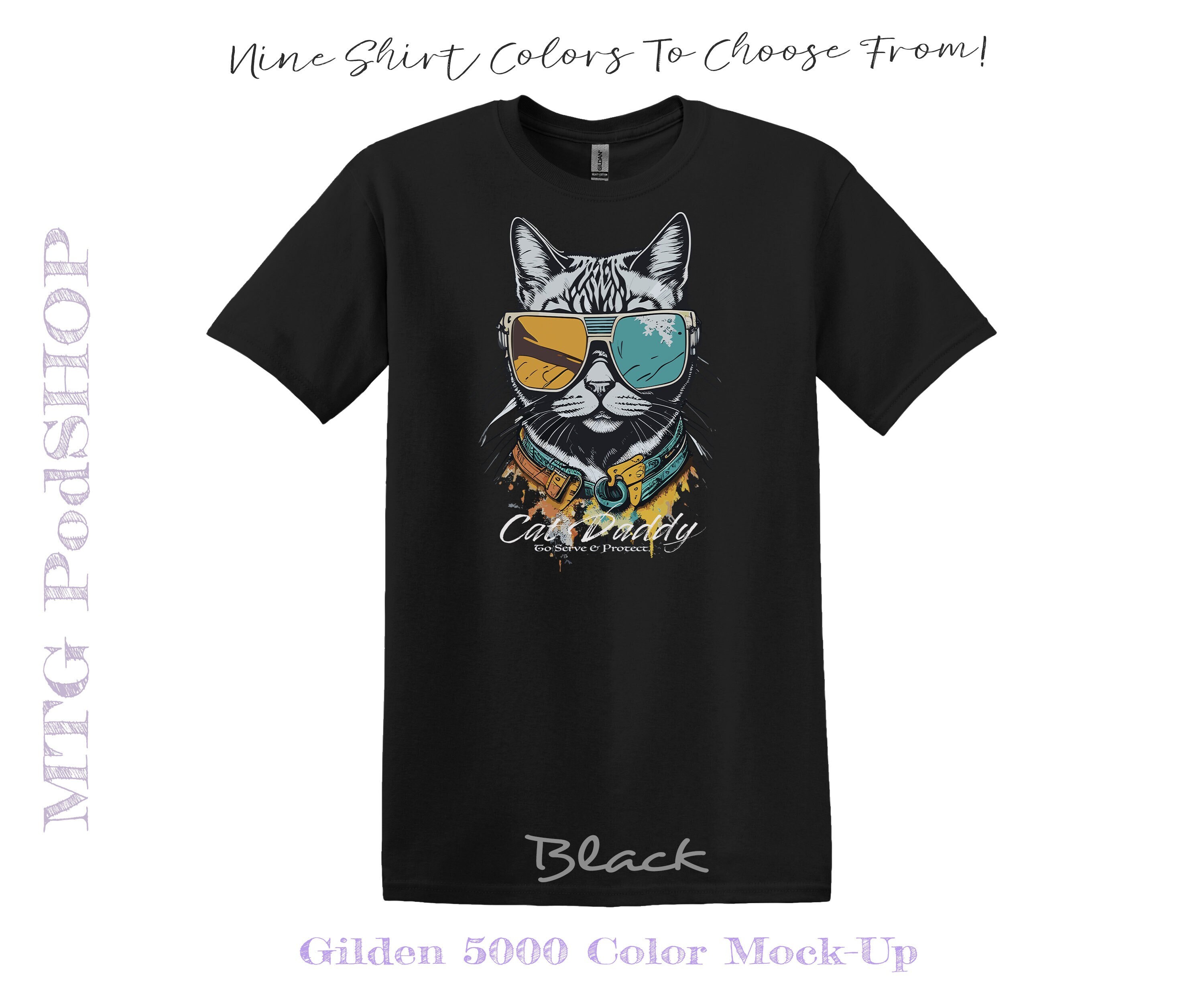 Cat Daddy T-shirt, Cat Lovers Tee, Cool Cat in Sunglasses, Gift