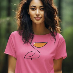 Cute Pelican Graphic Unisex Tee