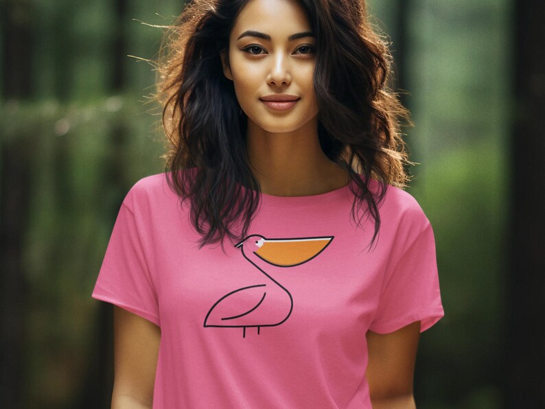 Cute Pelican Graphic Unisex Tee