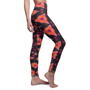 Artistic Leggings, Women&#39;s Abstract Art Artist-Inspired Tight Pants, Casual Wear, Yoga Leggings, Athletic Bottoms, Workout Tights