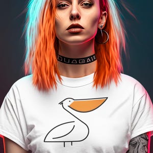 Cute Pelican Graphic Unisex Tee