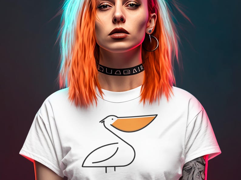 Cute Pelican Graphic Unisex Tee