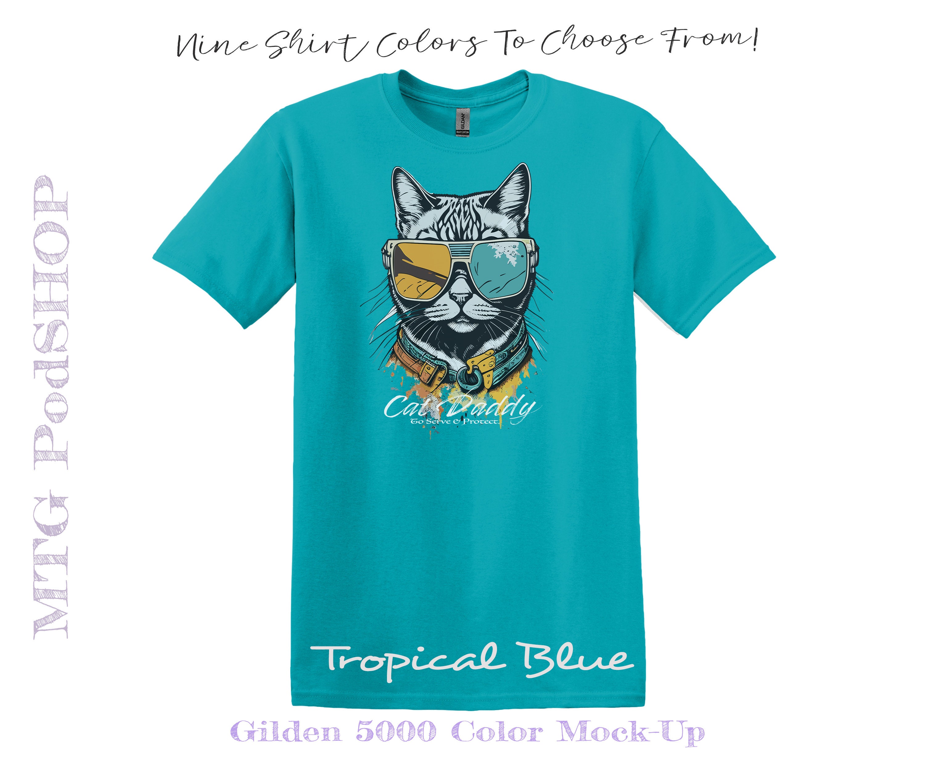 Cat Daddy T-shirt, Cat Lovers Tee, Cool Cat in Sunglasses, Gift