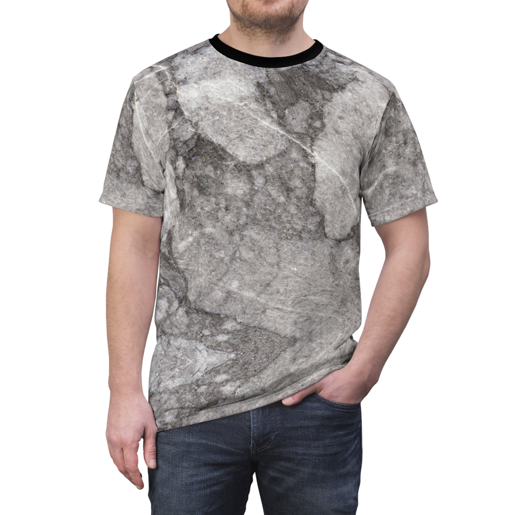 Gray Stone Graphic Tee: Granite Look T-shirt - Etsy
