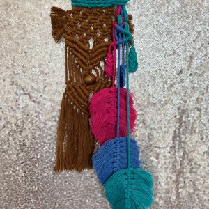 Tiki Macrame with Leaves Macrame