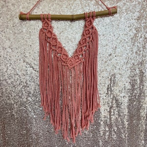 Boho Macrame Wall Hanging - Pink