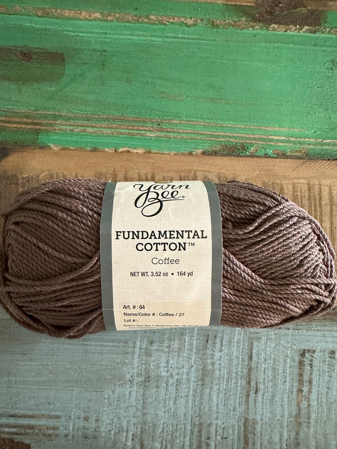 Yarn Bee Fundamental Cotton in Colorway ' Coffee' Etsy