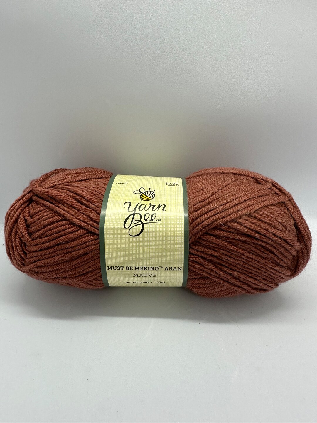 3 Skeins of Yarn Bee Must Be Merino Aran 'mauve' Etsy