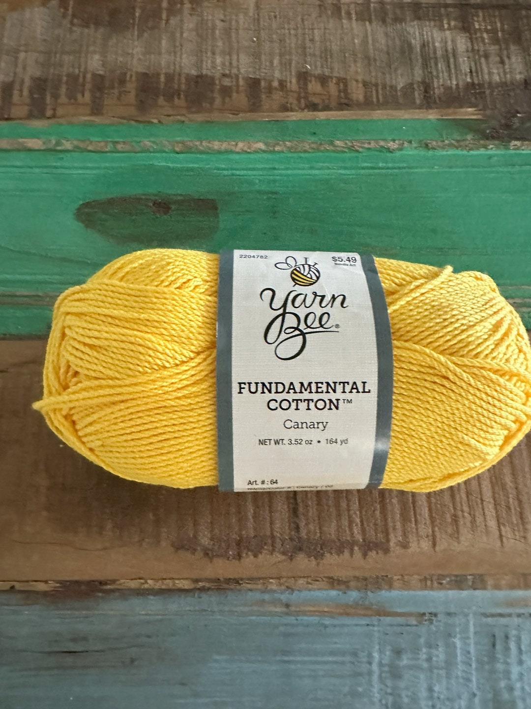 Yarn Bee Fundamental Cotton in Colorway ' Canary' Quality Mercerized