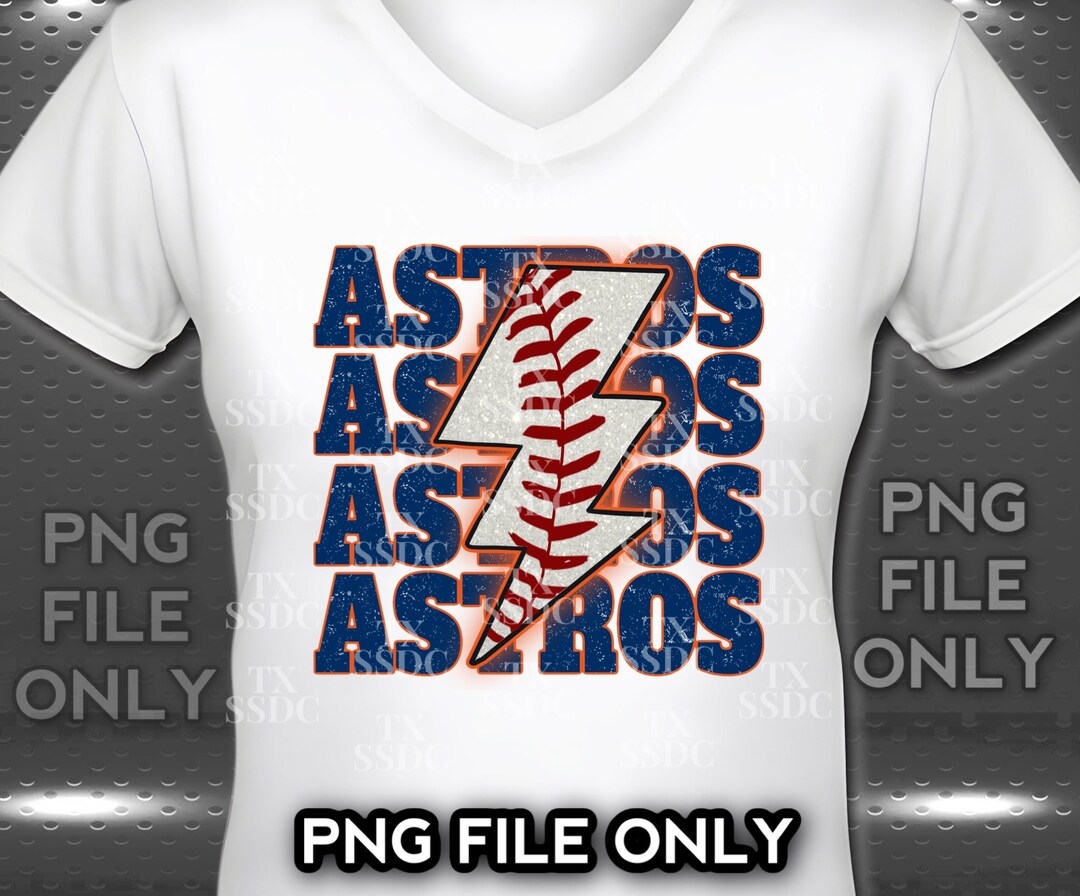 Astro Lightening Bolt Houston Baseball Astro PNG File Etsy