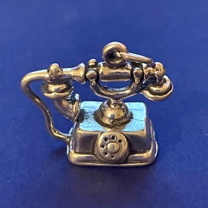 Vintage sterling silver PHONE charm